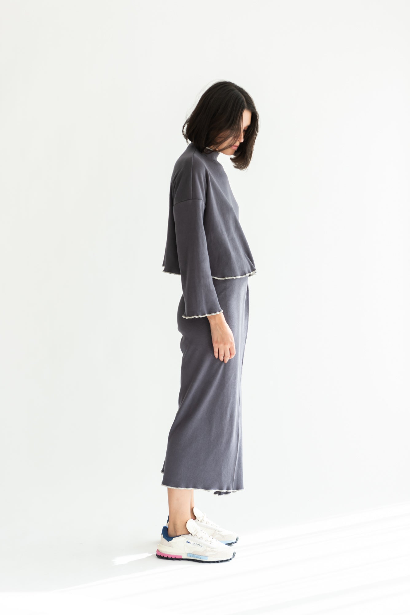 POLERA LIA PUÑO GRIS PIEDRA