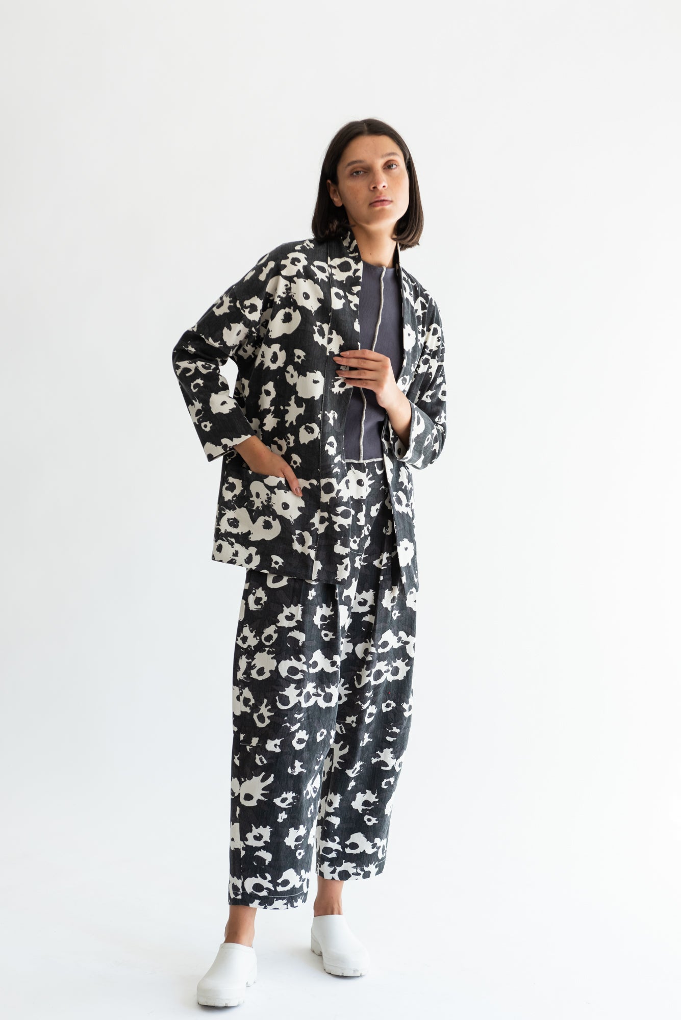 CHAQUETA KIMONO ALGODON ESTAMPADO