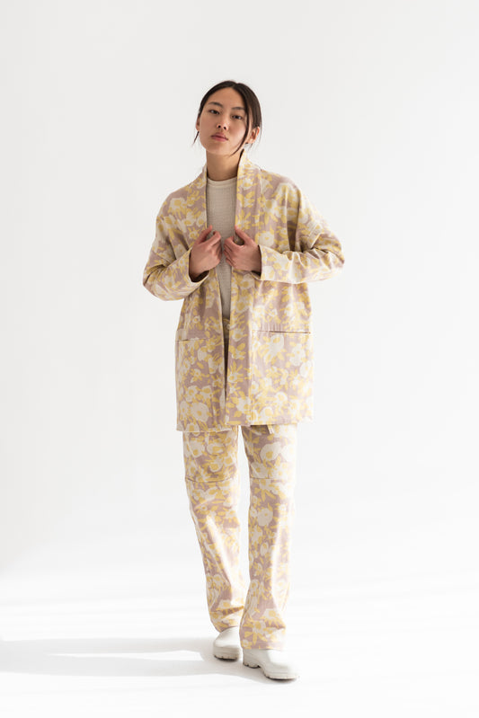 CHAQUETA KIMONO MEZCLILLA ESTAMPADA