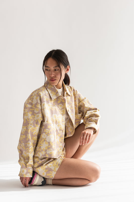 CHAQUETA OMI MESCLILLA ESTAMPADA