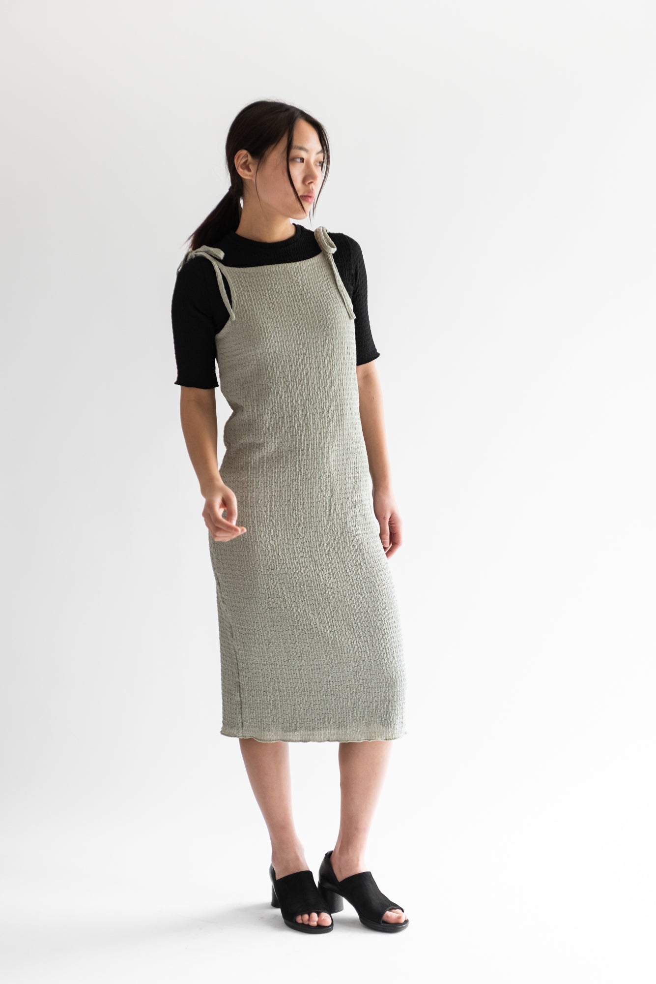 VESTIDO TIRANTES REVERSIBLE SALVIA/NEGRO