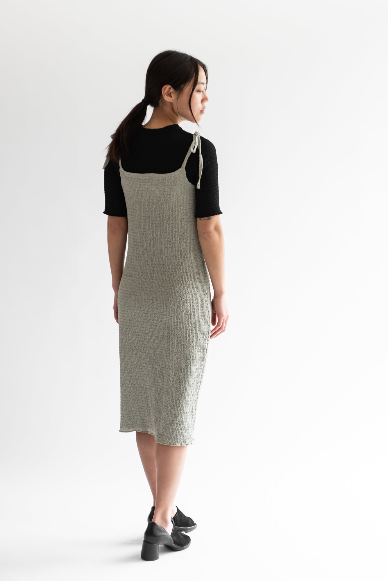 VESTIDO TIRANTES REVERSIBLE SALVIA/NEGRO