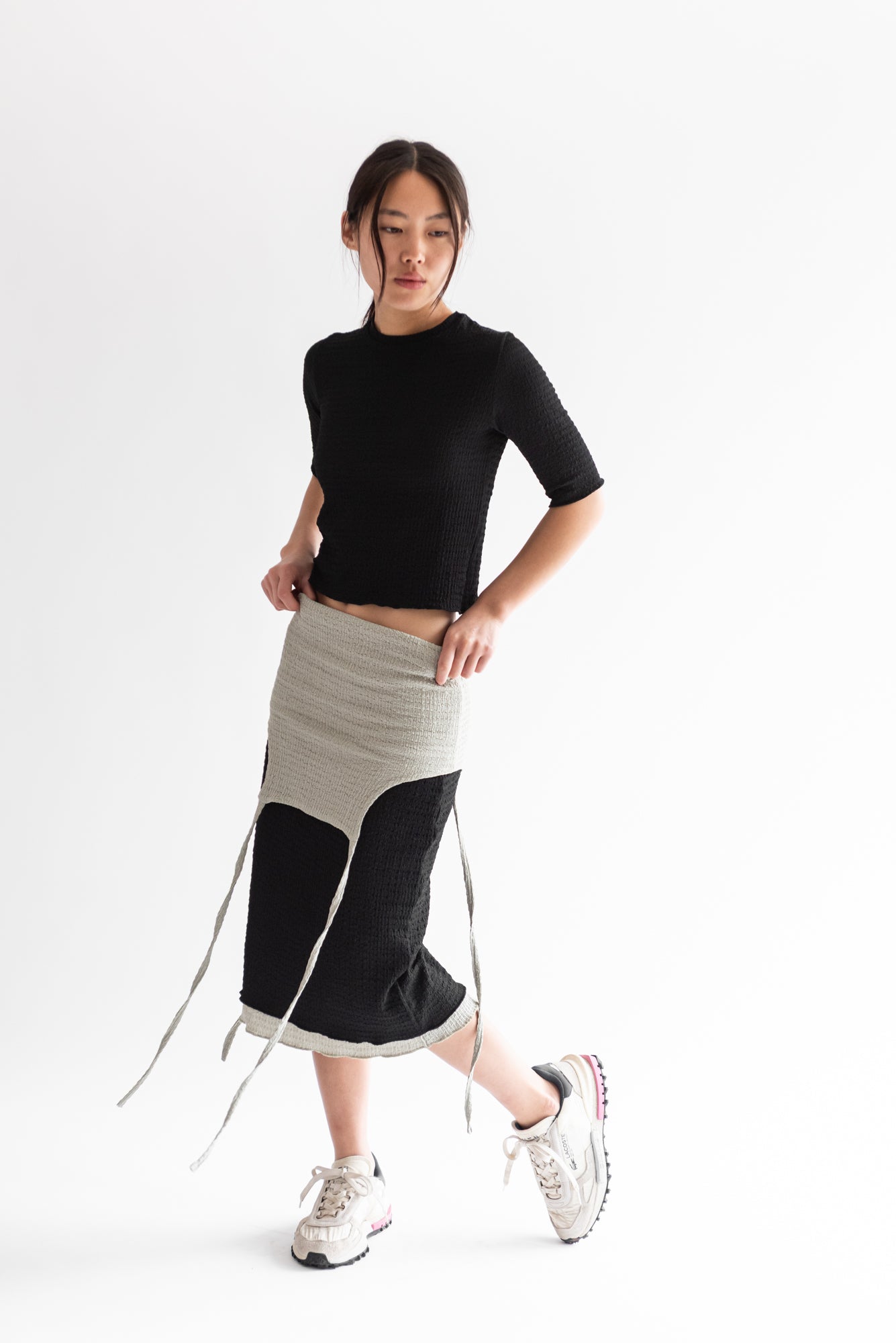 VESTIDO TIRANTES REVERSIBLE SALVIA/NEGRO