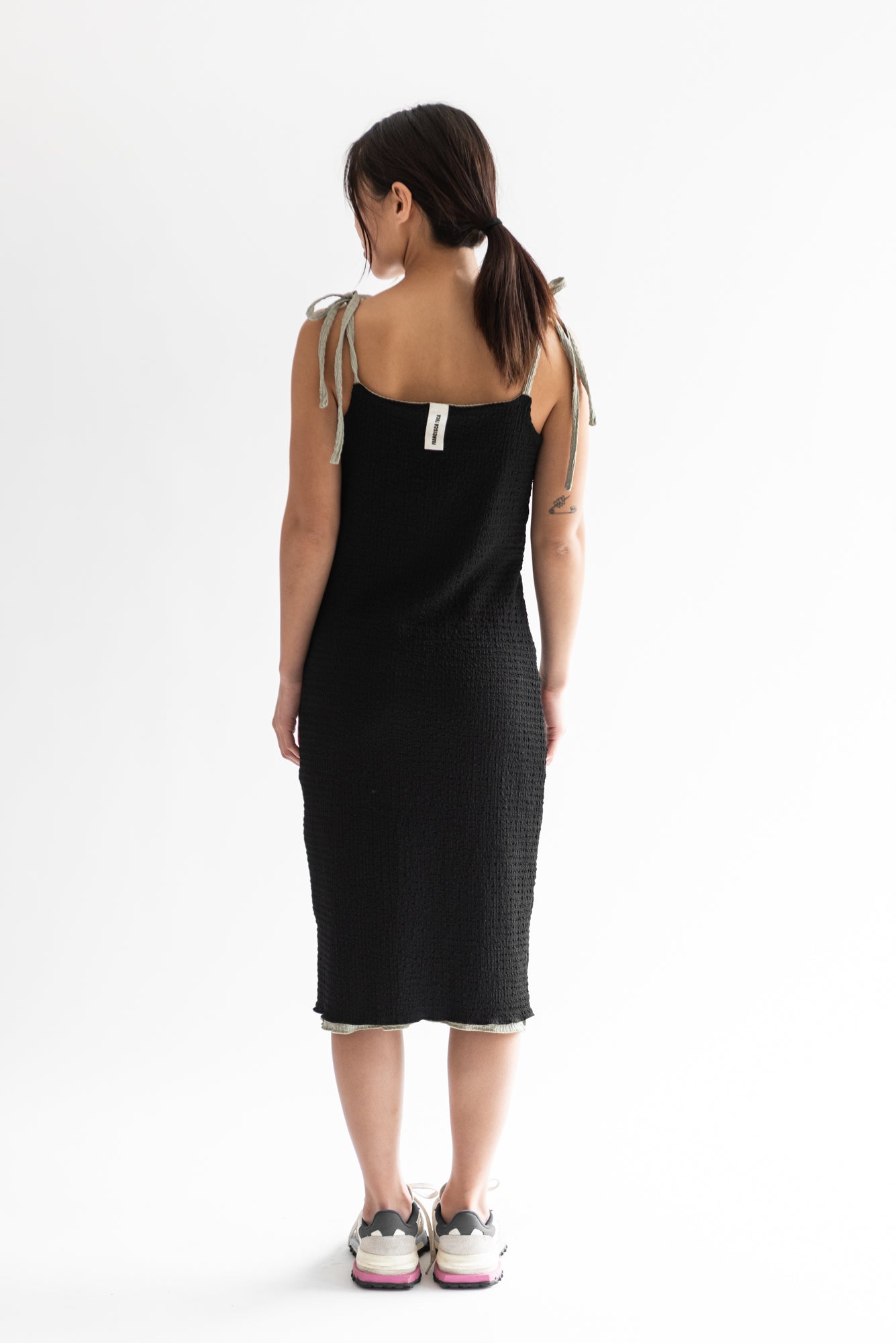VESTIDO TIRANTES REVERSIBLE SALVIA/NEGRO