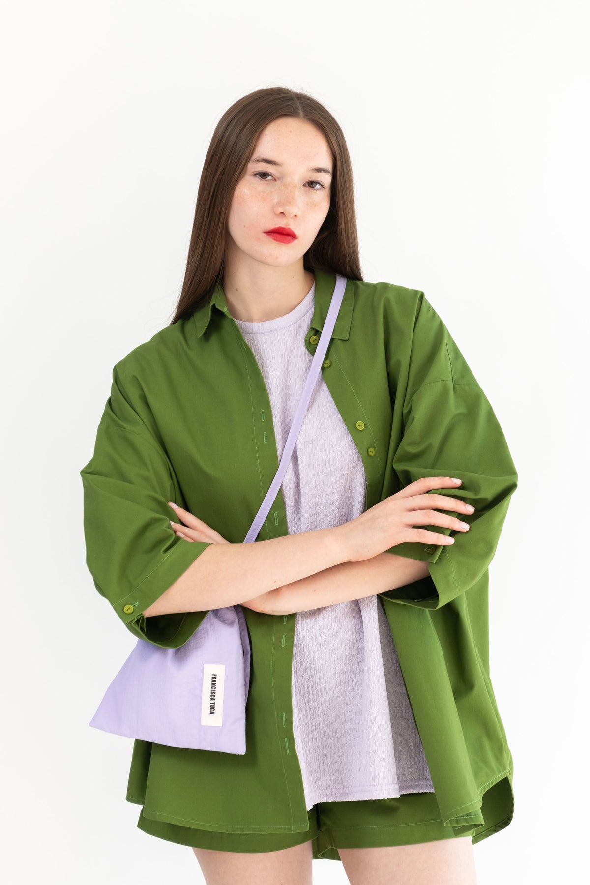 CAMISA 3/4 GABARDINA VERDE