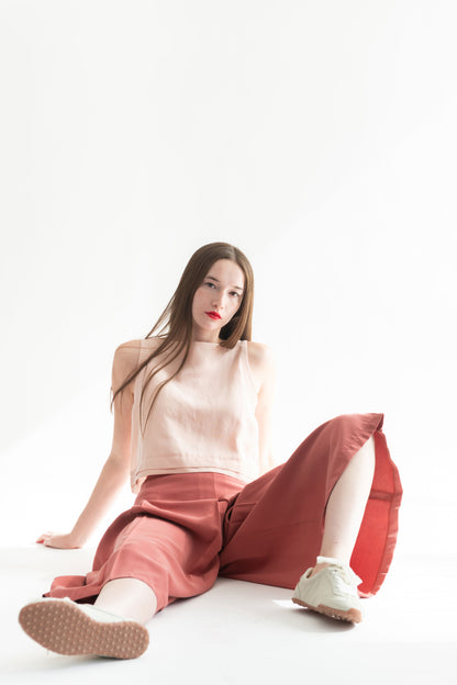 PANTALON JAPO CUPRO TERRACOTA