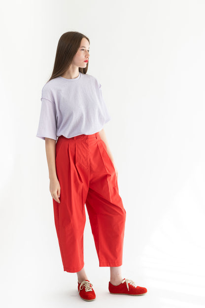 PANTALON ROMBO GABARDINA ROJO