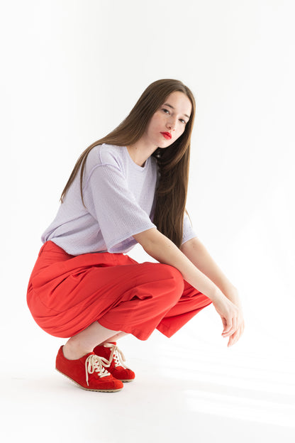 PANTALON ROMBO GABARDINA ROJO