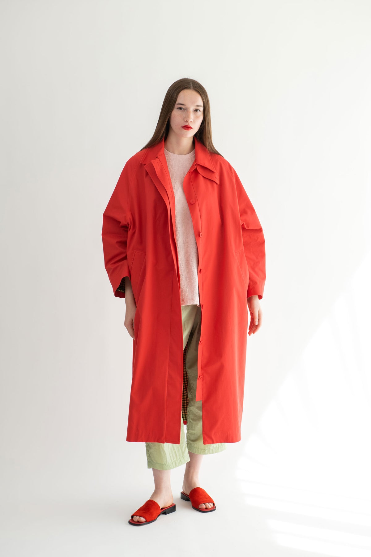 TRENCH ALGODON ROJO