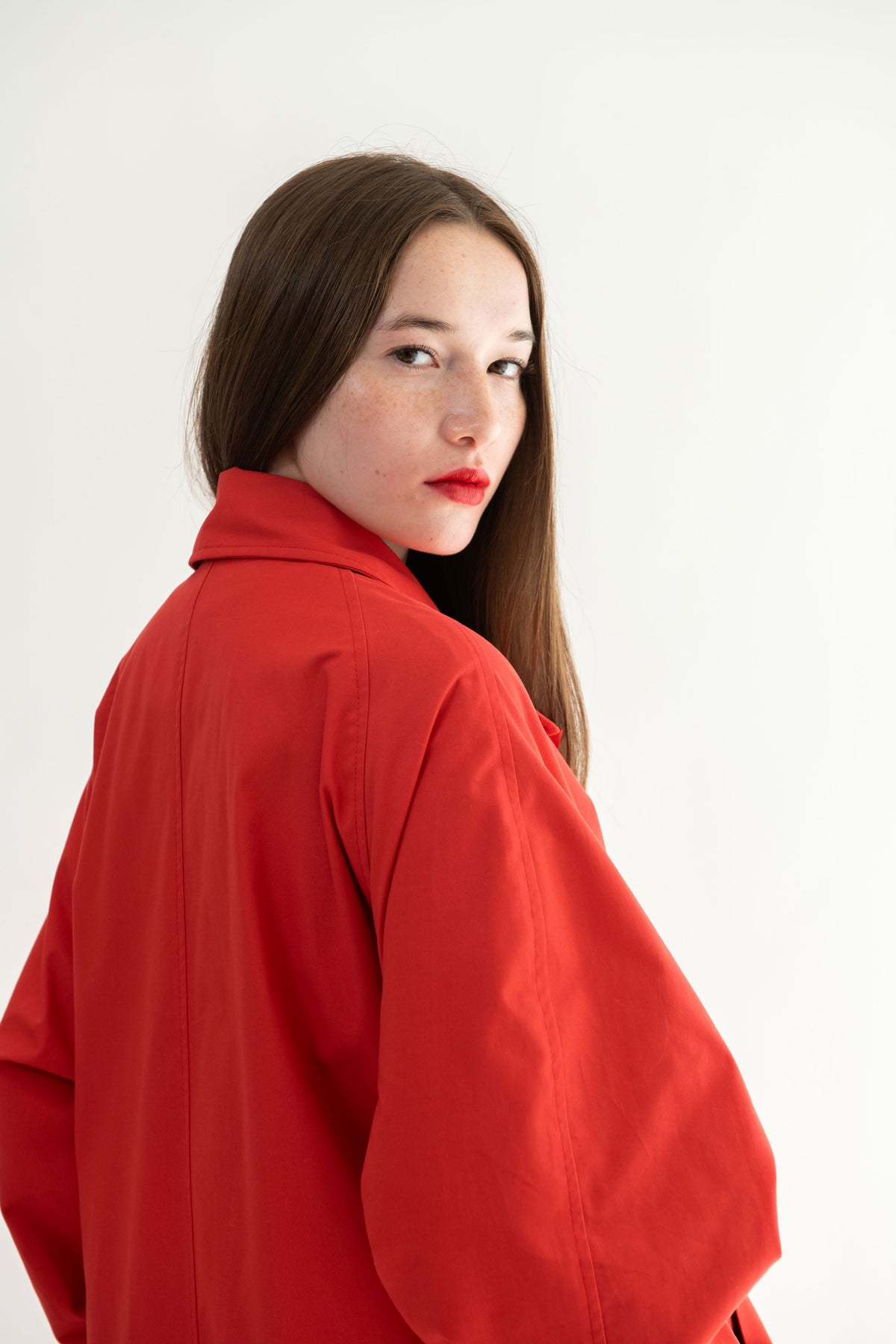 TRENCH ALGODON ROJO