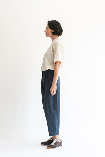 PANTALON ROMBO TENCEL AZUL