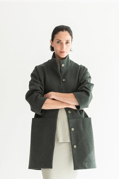 ABRIGO TAO LANILLA VERDE SALVIA