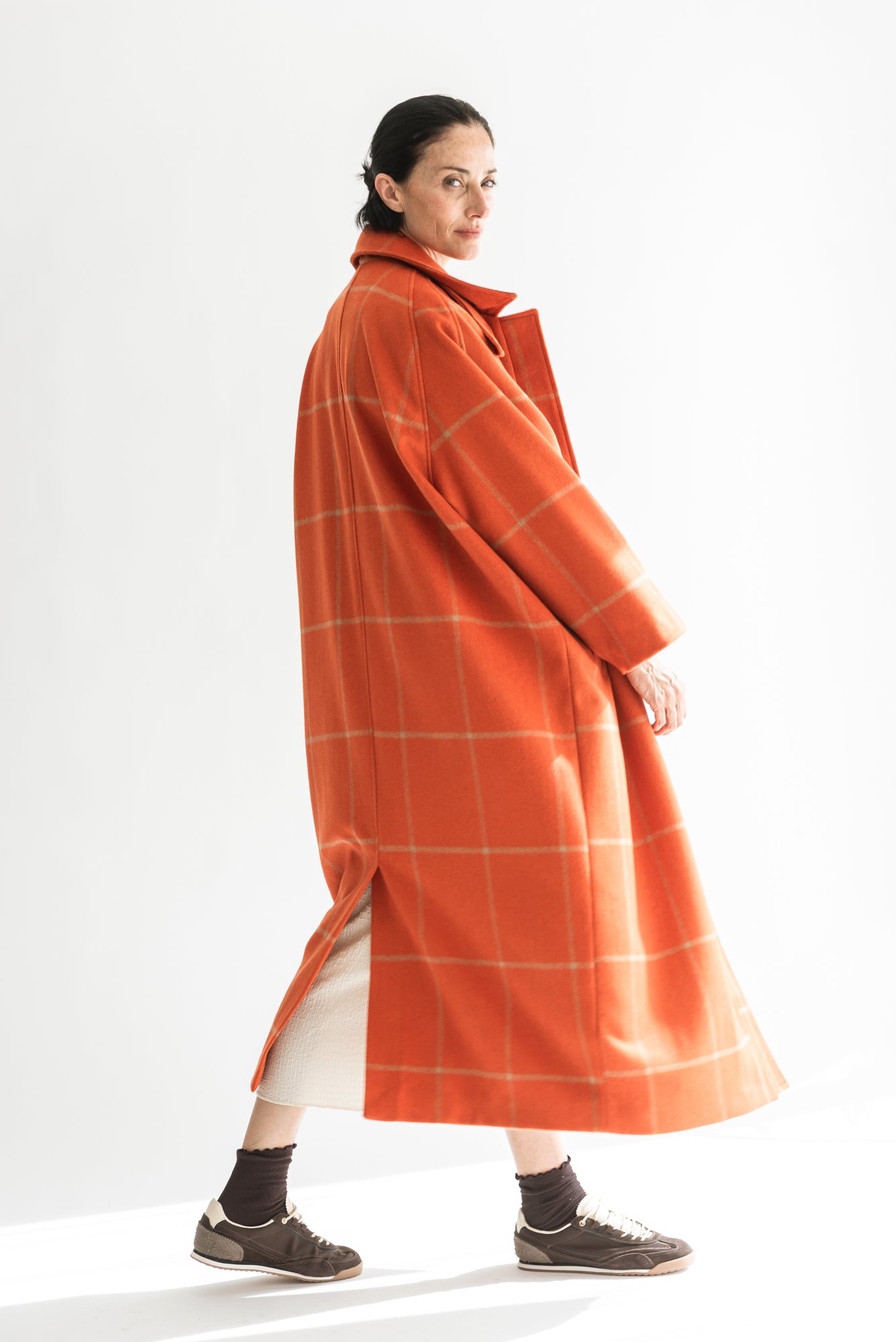 ジャケット・アウター argue SHETLAND WOOL LINEN VINTAGE PONCHO ABRIGO RAGLAN LANILLA NARANJO – Francisca Tuca