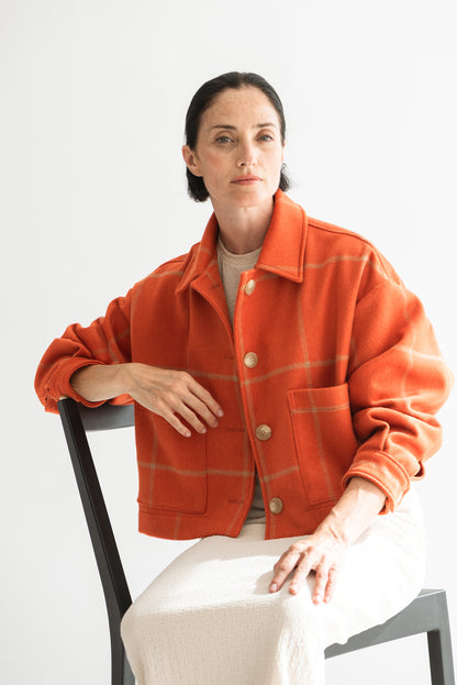CHAQUETA OMI LANILLA NARANJO