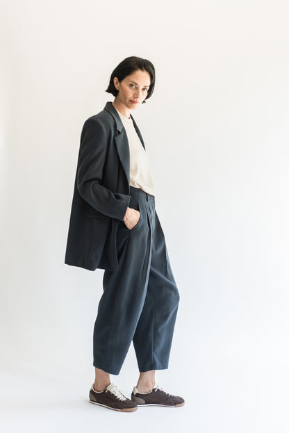 PANTALON ROMBO TENCEL AZUL