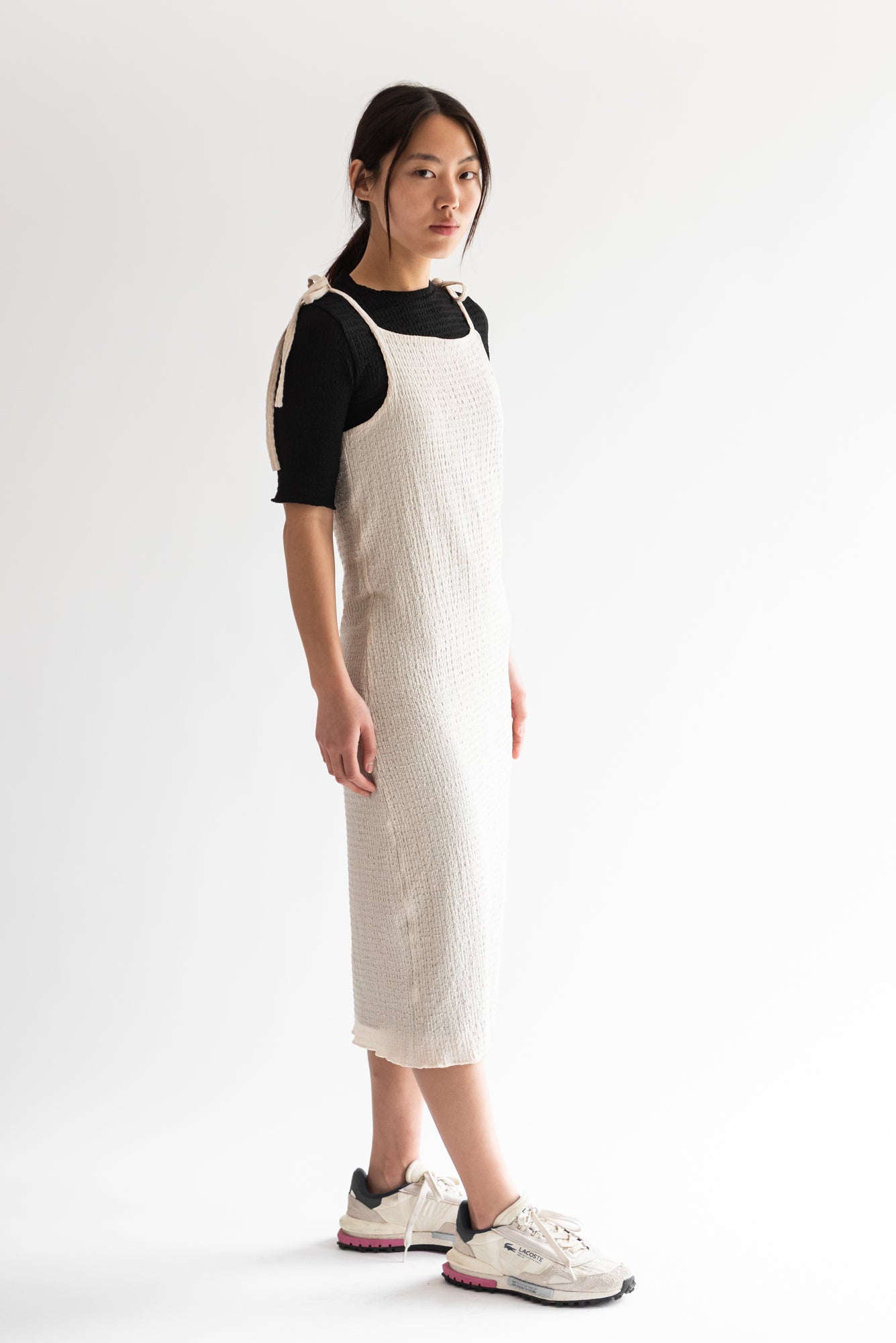VESTIDO TIRANTES REVERSIBLE CRUDO/NEGRO