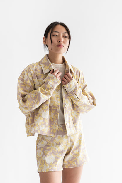 CHAQUETA OMI MESCLILLA ESTAMPADA