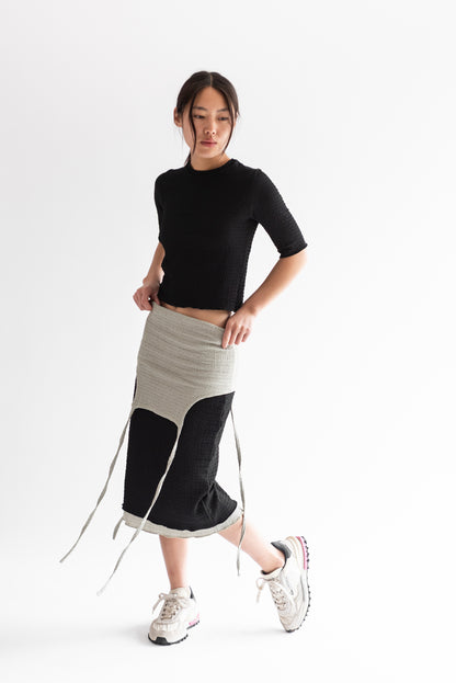 VESTIDO TIRANTES REVERSIBLE SALVIA/NEGRO