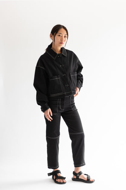 CHAQUETA OMI MESCLILLA NEGRO