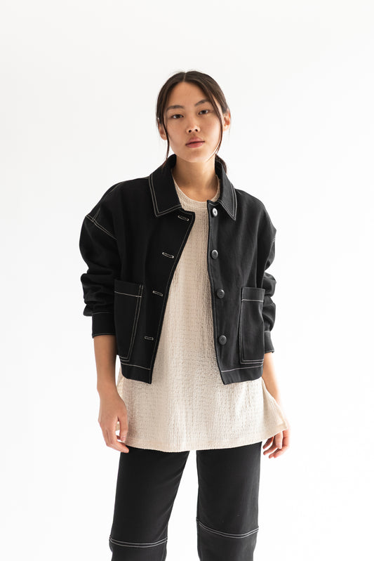 CHAQUETA OMI MESCLILLA NEGRO