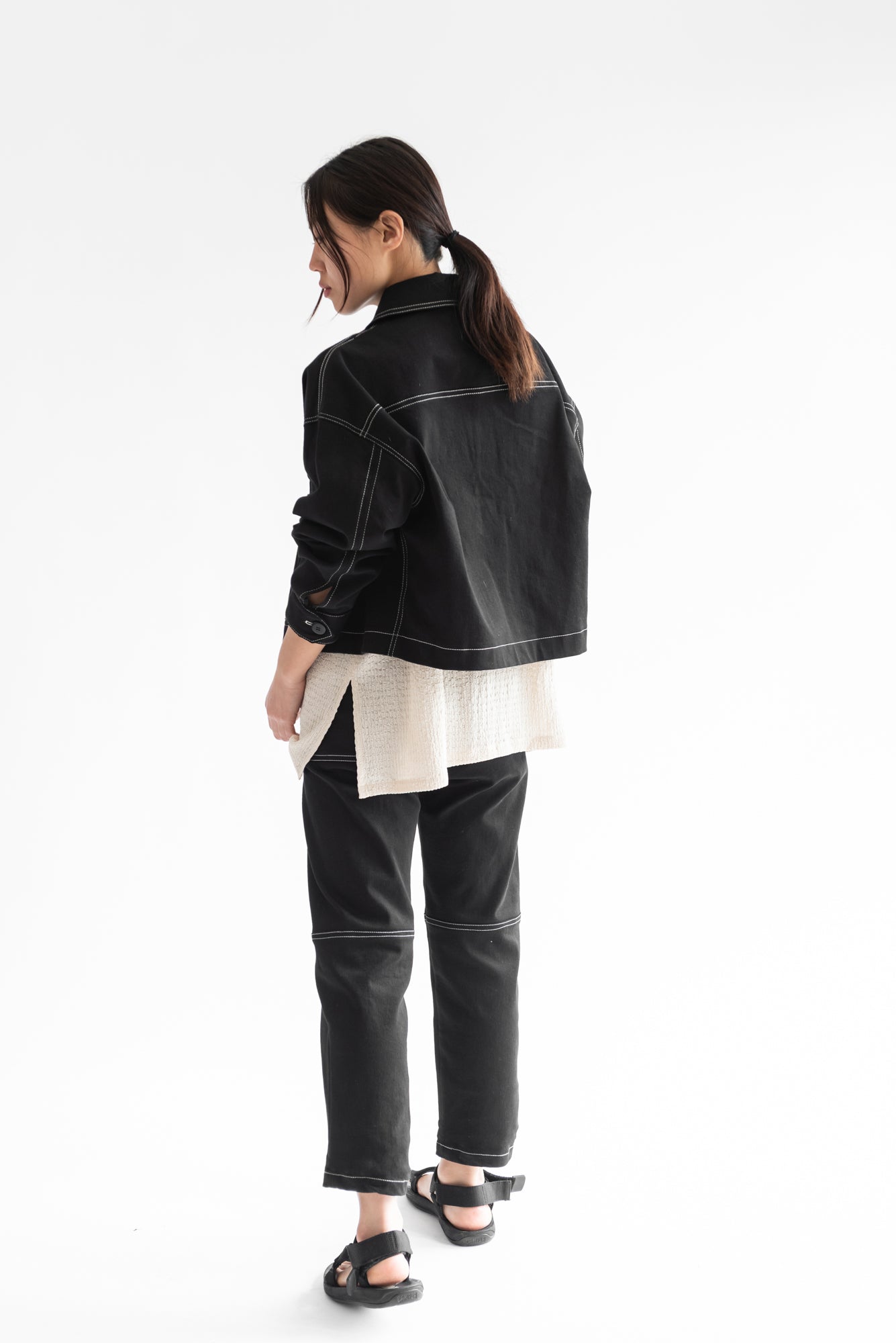 CHAQUETA OMI MESCLILLA NEGRO