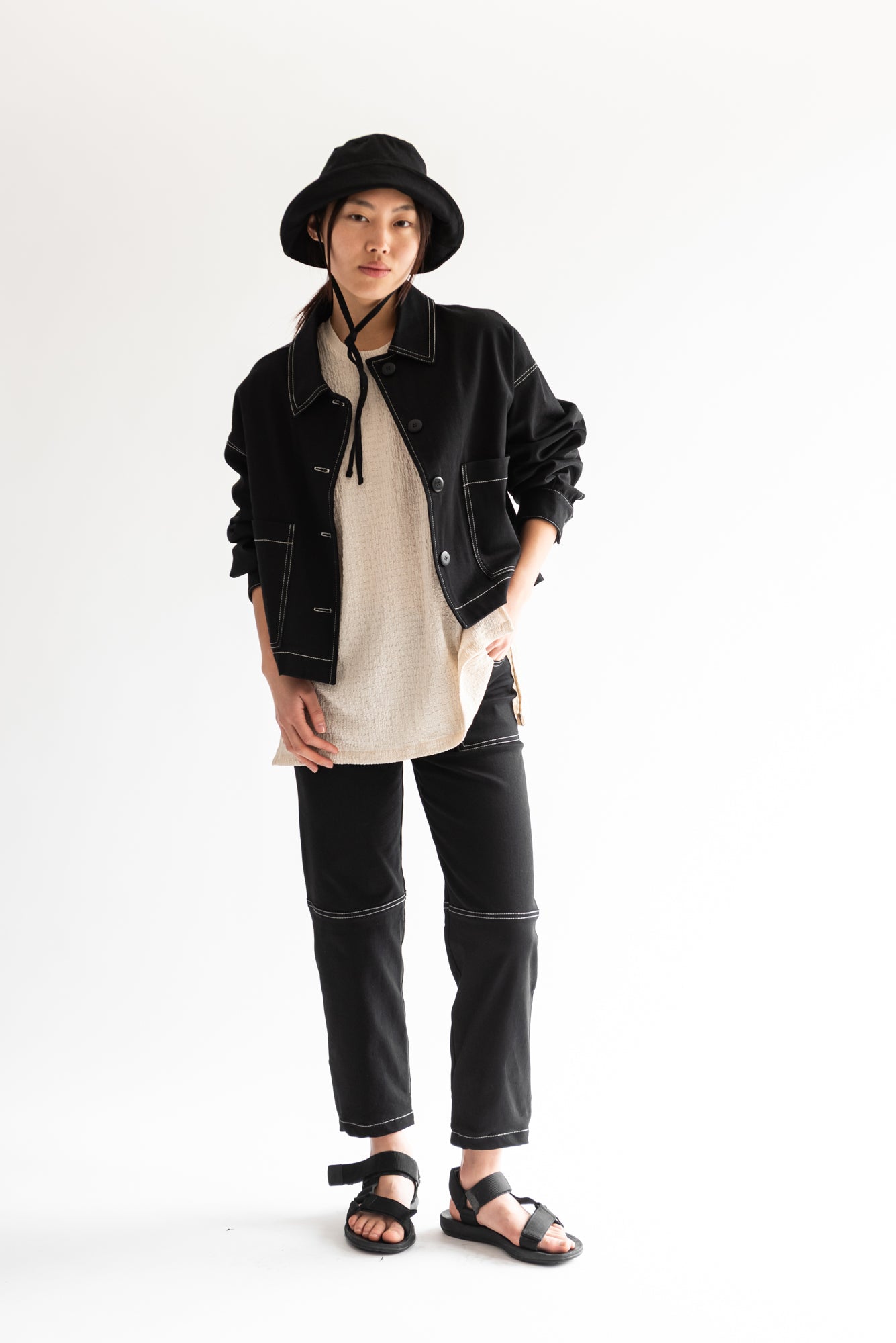 CHAQUETA OMI MESCLILLA NEGRO