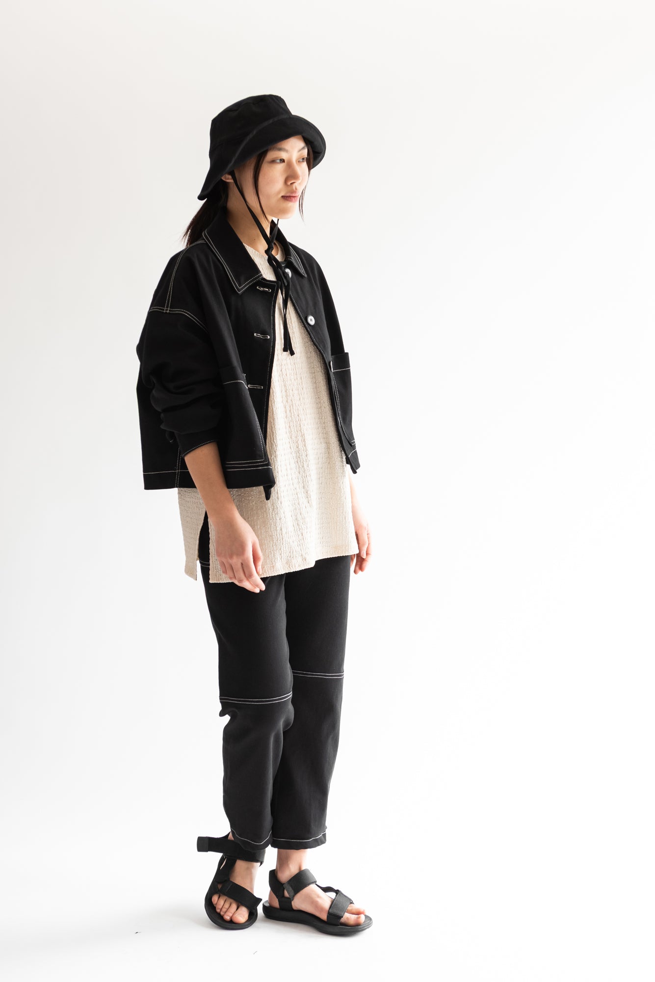 CHAQUETA OMI MESCLILLA NEGRO