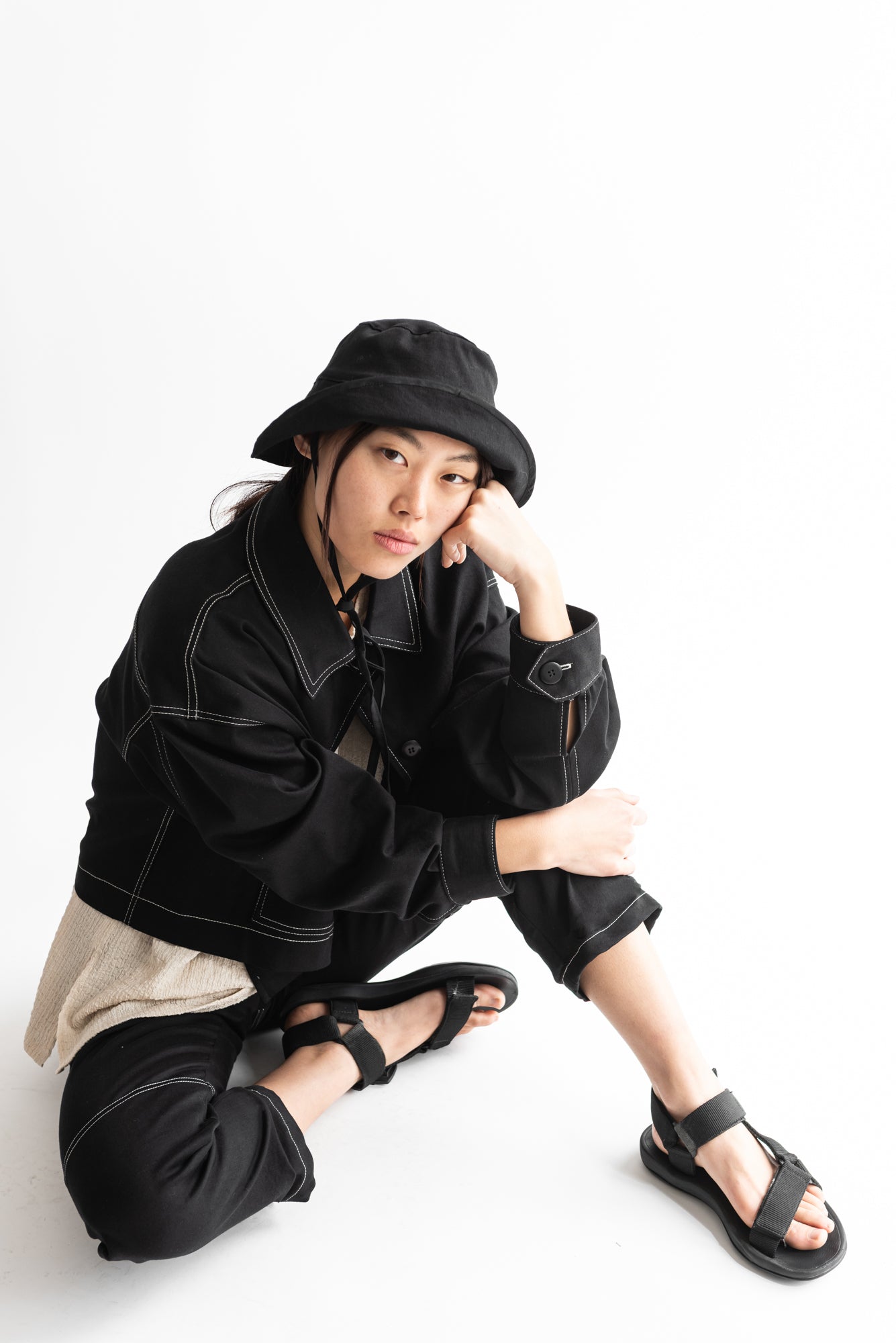 CHAQUETA OMI MESCLILLA NEGRO